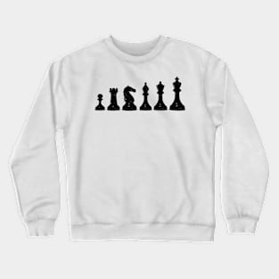 Black Chess Pieces Crewneck Sweatshirt